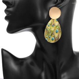 Dangle Earrings 2023 Peacock Drop For Women Boho Charming Wedding Party Earring Jewellery Korean Gold Colour Femme