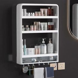 Bathroom Shelves Makeup Storage Wall Mounts Rack Holder Toiletries Organiser Decoration Shelf Towel Kitchen Shlef 230615