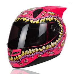 Motorcycle Helmets Helmet Pink Color Full Face Big Eyes ECE Approved Fall Winter Casco