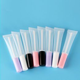 600pcs 15ml Empty Lip Gloss Tubes bottle Lip Glaze Lipstick Packaging Tube Clear Cosmetic Lipgloss Container With Brush Head Mntku
