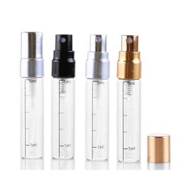 2021 2ML 3ML 5ML 10ML Clear Glass Spray Bottle Portable Perfume Atomizer Mini Sample Test Tube Bottle Thin Glass Vials