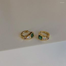 Stud Earrings Vintage Green Crystal Zircon Dangle For Women Wedding Engagement Earring Valentines Day Gift Boho Designer Jewelry