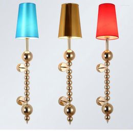 Wall Lamps Big Lampshade LED Light Fixture Decor El Villa Corridor Long Lamp For Living Room Bedroom E27 Mirror Arandela