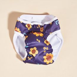 Dog Apparel Durable Breathable Bright Colour Flower Printing Pet Menstrual Diaper Convenient Pants Accessories