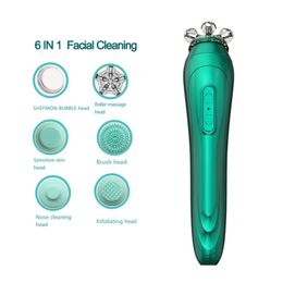 Face Care Devices Massager Machine 3D Roller Face Cleansing Brush CO2 Bubble For Personal Use 230615