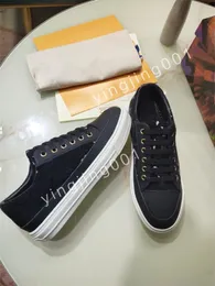 2023 new top Luxury Designer Stripe Casual Shoes Fashionable Leather Lace-up Tennis Shoe Fabric Low Canvas Sports Men Women