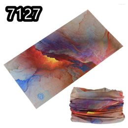 Bandanas 3D Printing Spoof Oil Painting Hair Scarf Retro Face Scarves Riding Hiking Neck Gaiter Fun Magic Kerchief Outdoor Cover Bandana