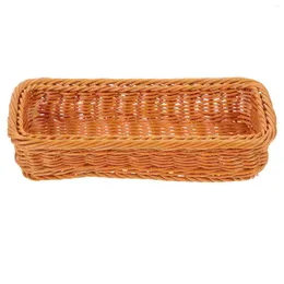 Dinnerware Sets Seasoning Jar Storage Box Imitation Rattan Woven Basket Baskets Plastic Bottles Sundries