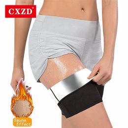 Leg Shaper CXZD Sauna Slimming Leg Sleeves Body Shaper Trimmer Thigh Sweat Shapewear Toned Muscles Band Thigh Slimmer Weight Loss 230615