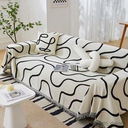 Blanket Art Woven Blanket Line Print Throw Blanket Napping Sofa Blanket Children's Blanket Bed Warm Blanket Soft Bedspread R230616