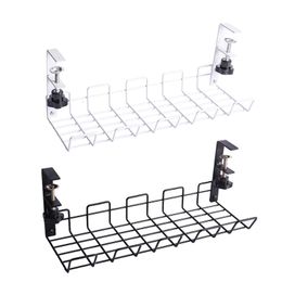 Bathroom Shelves Under Table Storage Rack Cable Management Tray Desk Socket Holder Wire Organiser 230615