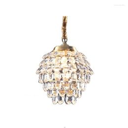 Pendant Lamps 1 Pcs Dining Room Deco LED Chandelier Crystal Bar Fixture Gold Suspension Hanging Light For Home Kitchen Lighting