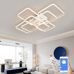 Chandeliers Smart Home Alexa Chandelier For Living Room Bedroom AC85-265V Modern Led Ceiling Lamp Fixtures