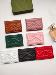 Designer Card Holder Men Womens Cards Holders Lambskin Mini Wallets Coin purse pocket Interior Slot Pockets Genuine Leather small bag