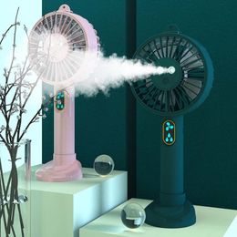 Storage Holders Racks Portable Water Spray Mist Fan Electric USB Rechargeable Handheld Mini Cooling Air Conditioner Humidifier for Outdoor 230615