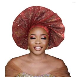 Ethnic Clothing African Headwrap For Women Fashion Aso Oke Gele Wedding Headtie