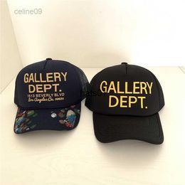 Galleryes Hat Summer Graffiti Mesh Truck Driver Hat Breathable Trendy Baseball Cap Men's Women's2845