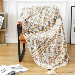 Blanket Textile City Retro Decorate Blanket Thick Style Sofa Towel Home Knitted Throw Bedspread 130x200cm R230616