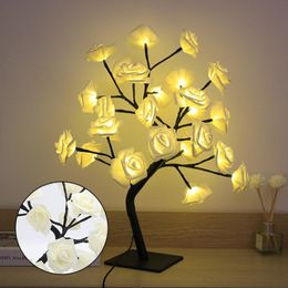 led cherry tree lights romantic atmosphere decoration simulation rose tree lights