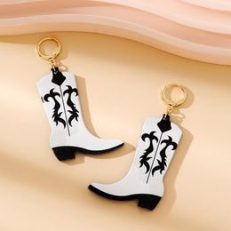 Dangle Earrings GSOLD PU Leather Shape Western Cowboy Cowgirl For Women Girls Party Fashion Y2K Drop Earring Aesthetic Jewellery