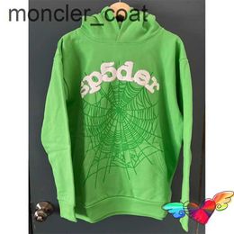 Mens Hoodies Sweatshirts Mens Hoodies Sweatshirts Green Sp5der 555555 Hoodies Men Women 1 High Quality Foam Print Spider Web Pullovers Young Thug 555555v88dV88D