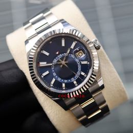 A Original 1 to 1 Sky Dweller 42mm Steel Jubilee Blue Face 326934 Stainless Sapphire Automatic Waterproof Fashion Men's Watch