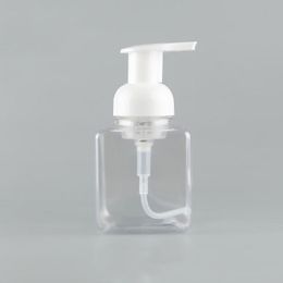 250ml PET plastic Hand Sanitizer Bottle Square Foam Pump Bottle for Face Cleansing (Free Fast Sea shipping) Xwnue