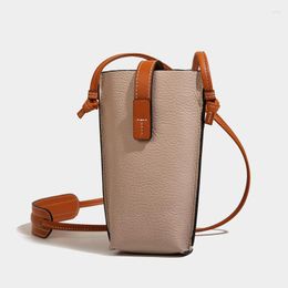 Evening Bags Fashion 2023 Vertical Version Mini Mobile Phone Bag Shoulder Women Female Crossbody Pu Leather Handbag And Purse