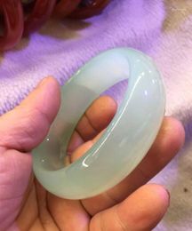 Bangle Jewellery Natural Manao Light Green Chalcedony Bracelet