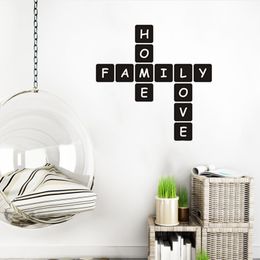 Creative Family Home Love Wall Sticker Living Room Decorations For Home Wallpaper Mural Art Decals Carved English Stickers