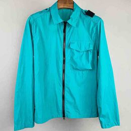 men's jacket Sunscreen zipper Lapel coat Loose casual outdoor couple frock style shirt jackets for men windbreakers
