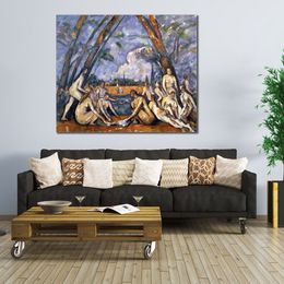 Landscape Canvas Art Randes Baigneuses Paul Cezanne Painting Hand Painted Contemporary Decor