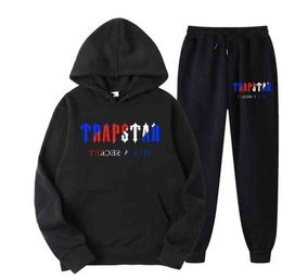 Tracksuit Trapstar Brand Printed Sportswear Men's t Shirts 16 Colors Warm Two Pieces Set Loose Hoodie Sweatshirt Pants Jogging Tidal flow design 888ess