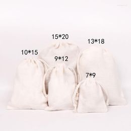Shopping Bags Blank Bag Spot Rice Packaging Drawstring Cotton Pocket Creative Eco-friendly Canvas Custom Printed