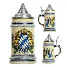 Кружки пить кружки из нержавеющей стали пиво Stein немецкие достопримечательности крышка танкар