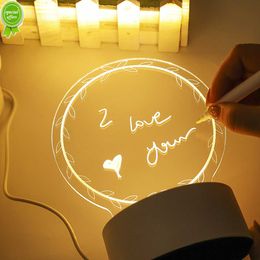 New Note Board Creative Led Night Light USB Rechargeable Message Board Holiday Lamp With Pen For Kids Gift Home Decoration Lighting