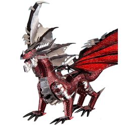 3D Puzzles Piececool Metal Puzzle The Black Dragon Model DIY Laser Cut Assemble Jigsaw Toy Desktop decoration GIFT For Audit kids 230616