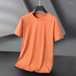 Men's T Shirts Oversized Men Shirt Brand Men's Clothing Summer Fashion Casual Loose Fat Solid Colour Half O-Neck Tops 5xl 8xl