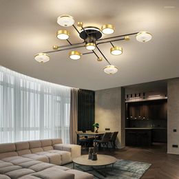 Ceiling Lights Modern Led Light Hallway Metal Kitchen Lighting Fixtures Fabric Lamp Cube