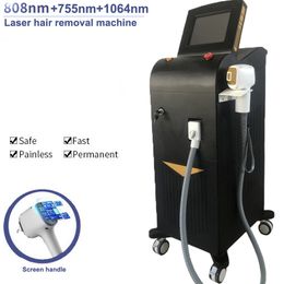 Diode laser hair removal germany triple wavelength lazer skin rejuvenation beauty clinic equipment 2 in 1
