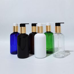 Storage Bottles 20pcs 250mL Clear/White/Brown Lotion Pump Plastic Dispenser Liquid Soap Cosmetics Container For Shampoo Shower Gel