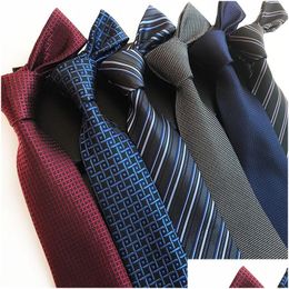 Neck Ties Classic Mens Tie Silk Necktie Jacquard Stripes Business Suit For Men Dress Will And Sandy Gift Drop Delivery Fashion Access Dh9Ah