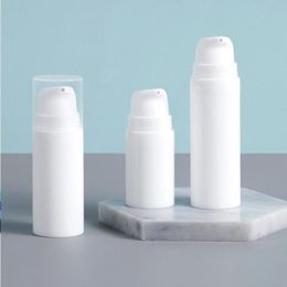 5ml/10ml/15ml White Plastic Empty Airless Pump Bottles Wholesale Vacuum Pressure Lotion Bottle Cosmetic Container SN762 Dkocx