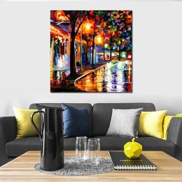Fine Art Canvas Painting Night Cafe Ii Handcrafted Contemporary Artwork Landscape Wall Decoration