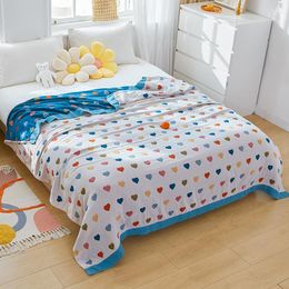 Blankets Cotton Blanket Soft Bedspread On The Bed Single Double Air Conditioning Summer Covers Adult Throw For Sofa