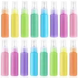 30ml 1oz Colourful PET Plastic Spray Bottles with Clear Atomizer Pump Sprayer, Fine Mist Travel Size Reusable Liquid Cosmetic Container Asxvt