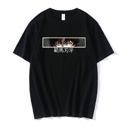 Men's T-Shirts Anime Baki The Grappler T-shirt Manga Hanma Yujiro Eyes Print Short Sleeve T-shirts Oversized Cotton Casual Tee Shirt Streetwear 230615