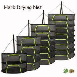 Other Home Storage Organisation Herb Drying Net 8 Layers Foldable Hanging Basket Herbs Rack Zipper Closure Dry Mesh for Buds Beans Plant Flower Vegetable 230615