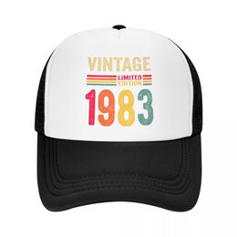 Ball Caps Fashion Vintage 1983 Trucker Hat Women Men Custom Adjustable Unisex Birthday Gift Baseball Cap Spring Caps 230615