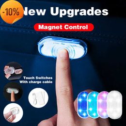 New 1pcs Upgraded Magnetic Car Interior Light Auto Roof Ceiling Lamp LED Car Styling Touch Night Light Mini USB Charging Car Light